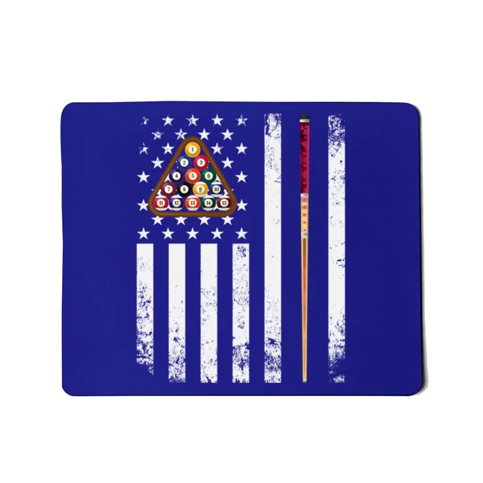 American Flag Billiard Vintage Pool Player Snooker Gift Mousepad