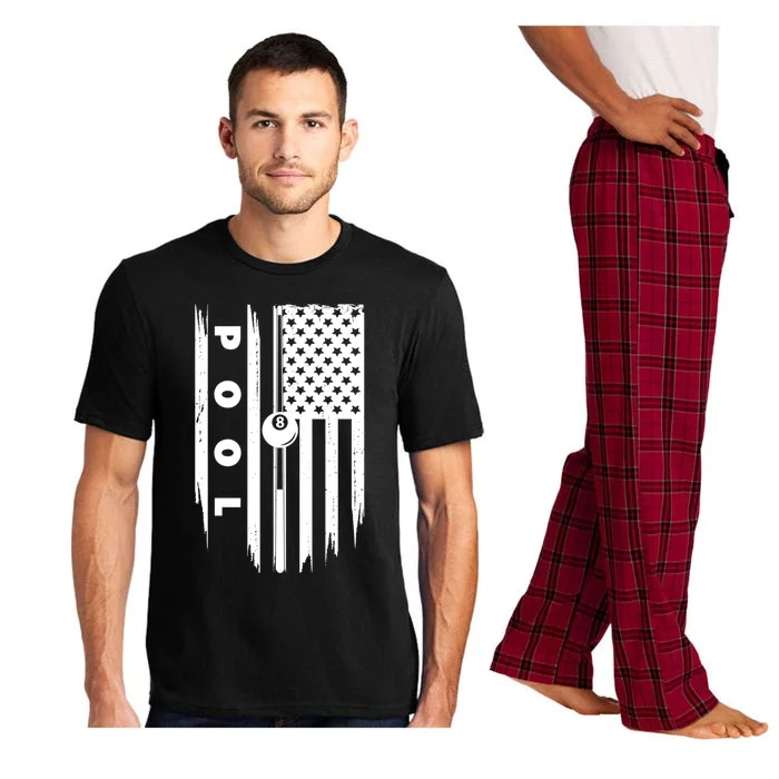 American Flag Billiards Pool Player Billiard Gift Pajama Set