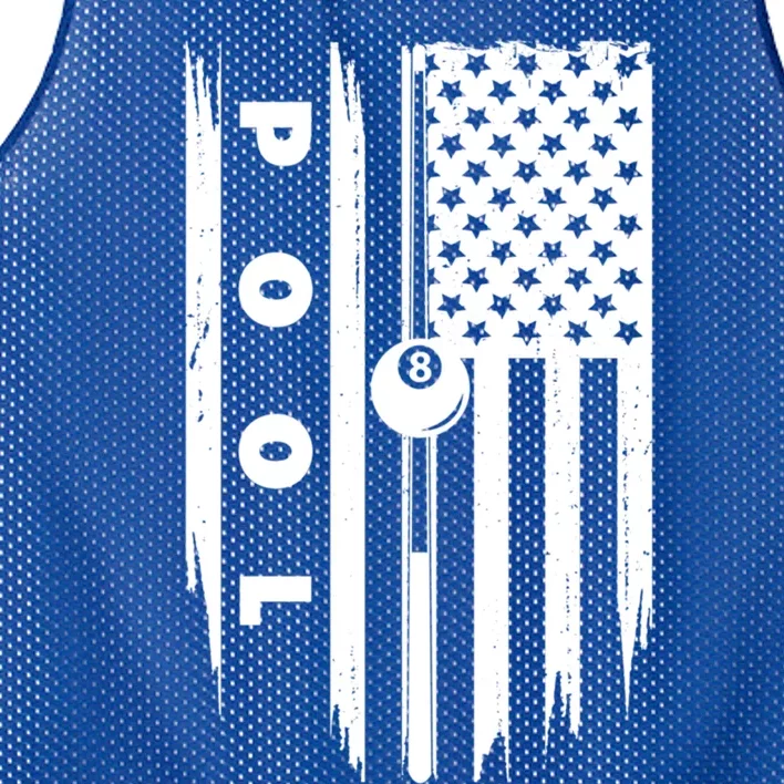 American Flag Billiards Pool Player Billiard Gift Mesh Reversible Basketball Jersey Tank