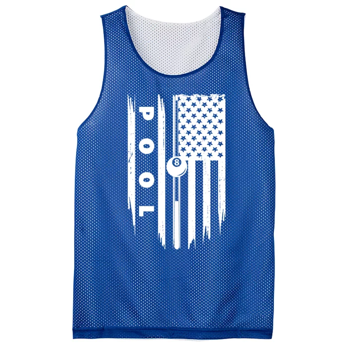 American Flag Billiards Pool Player Billiard Gift Mesh Reversible Basketball Jersey Tank