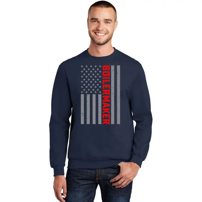 American Flag Boilermaker US Flag Vintage Tee For Dad Tall Sweatshirt