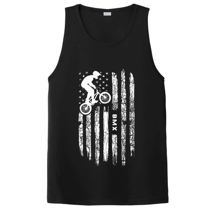 American Flag BMX Clothing BMX Rider Vintage BMX Performance Tank