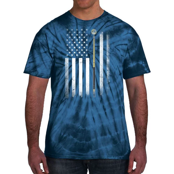 American Flag Billiards Pool Player Table Usa Us Gift Tie-Dye T-Shirt