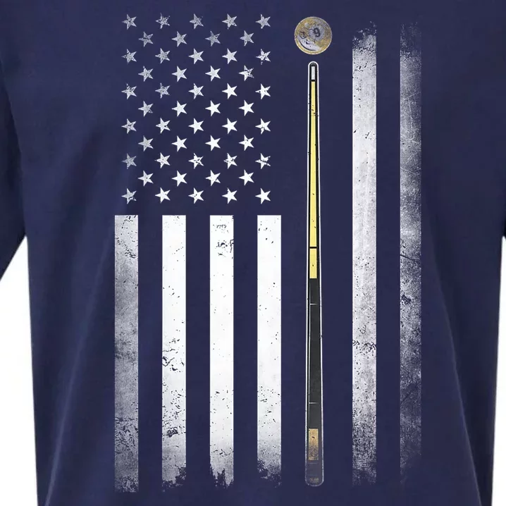 American Flag Billiards Pool Player Table Usa Us Gift Sueded Cloud Jersey T-Shirt