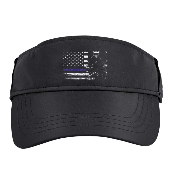 American Flag Blue Line Flag Patriotic K 9 Police Dog Adult Drive Performance Visor