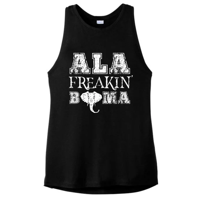 Ala Freakin Bama Alabama Ladies Tri-Blend Wicking Tank