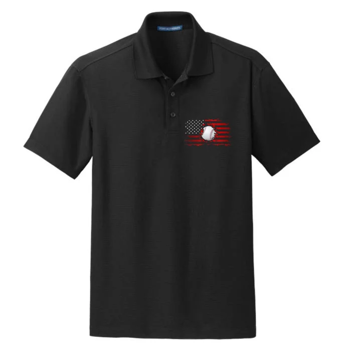 American Flag Baseball Apparel Baseball Dry Zone Grid Performance Polo