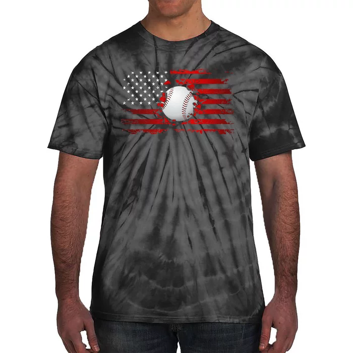 American Flag Baseball Apparel Baseball Tie-Dye T-Shirt