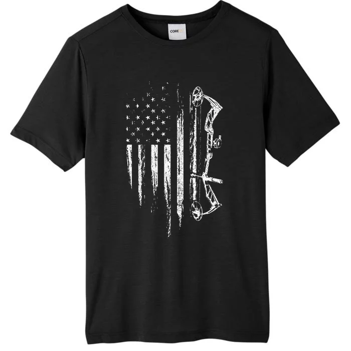 American Flag Bowhunting Bow Archery ChromaSoft Performance T-Shirt