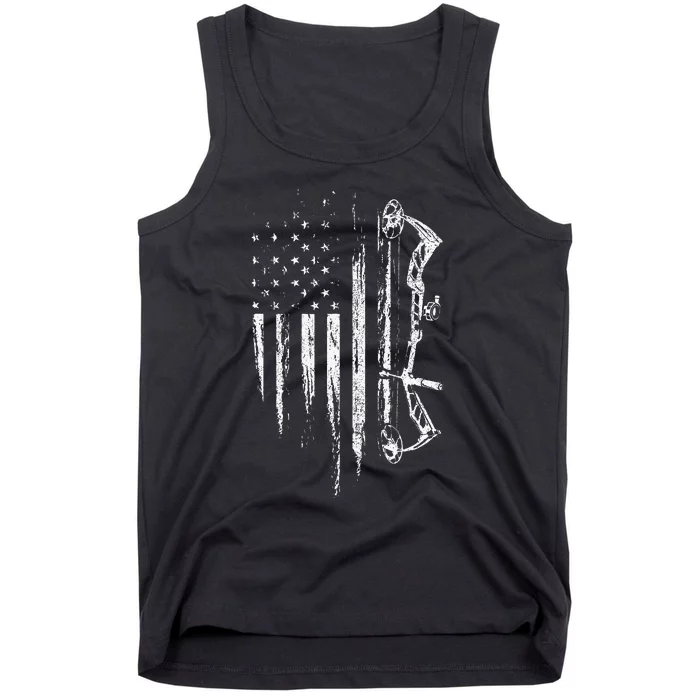 American Flag Bowhunting Bow Archery Tank Top