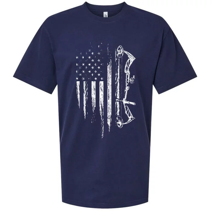 American Flag Bowhunting Bow Archery Sueded Cloud Jersey T-Shirt