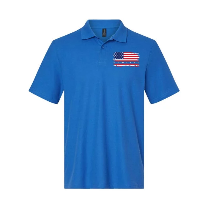 American Flag Bowling Apparel Bowling Softstyle Adult Sport Polo