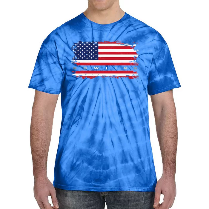 American Flag Bowling Apparel Bowling Tie-Dye T-Shirt