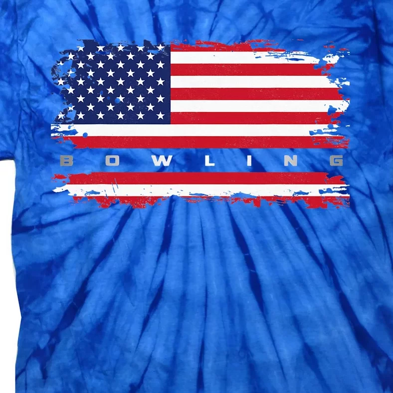 American Flag Bowling Apparel Bowling Tie-Dye T-Shirt