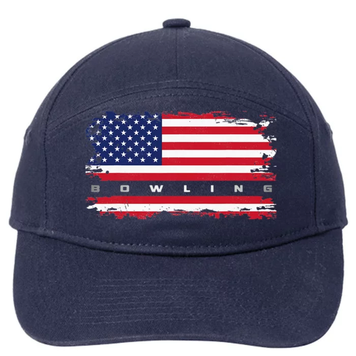 American Flag Bowling Apparel Bowling 7-Panel Snapback Hat