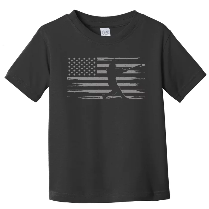 American Flag Baseball Apparel Baseball Toddler T-Shirt