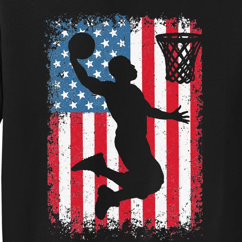 American Flag Basketball Apparel funny Basketball Tall Sweatshirt