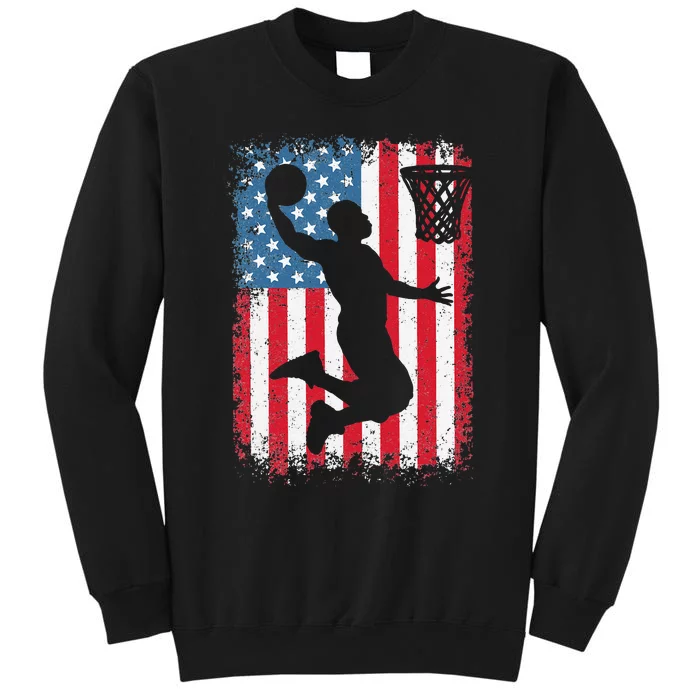 American Flag Basketball Apparel funny Basketball Tall Sweatshirt