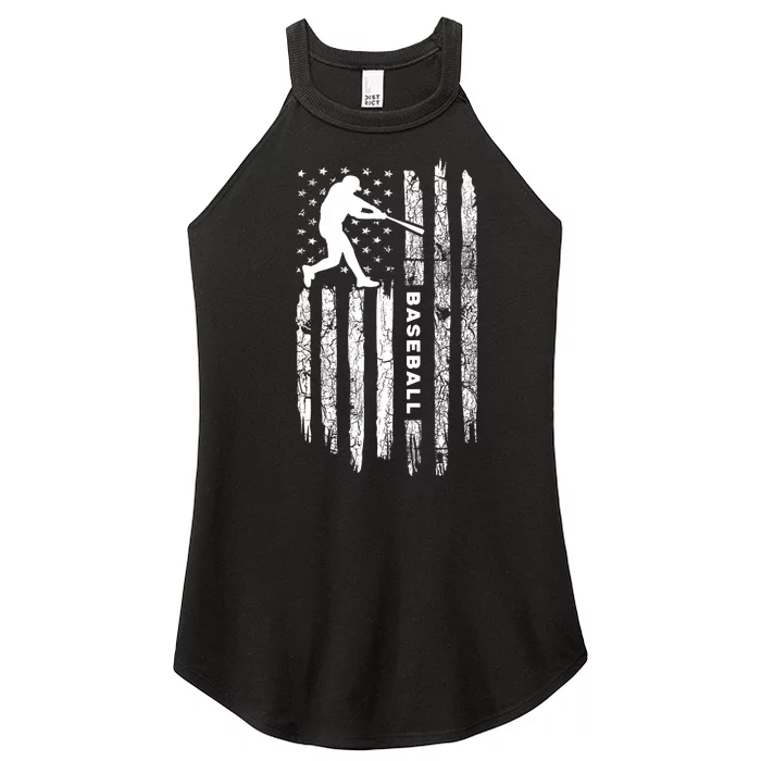 American Flag Baseball Apparel Vintage Baseball Women’s Perfect Tri Rocker Tank