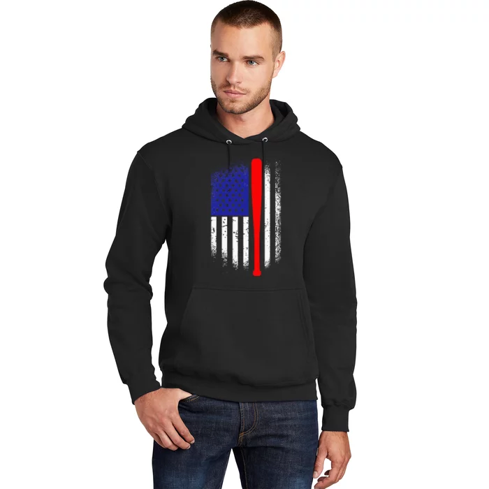 American Flag Baseball 4th Of July Patriotic Memorial Day Hoodie