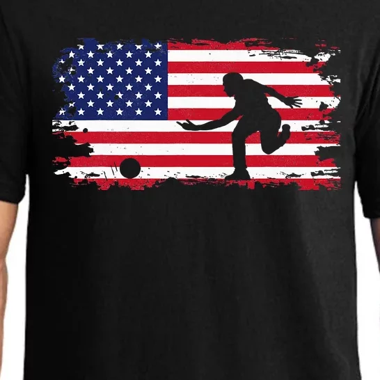 American Flag Bowling Apparel Bowling Pajama Set