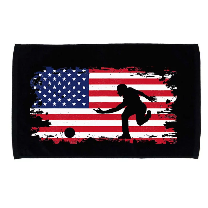 American Flag Bowling Apparel Bowling Microfiber Hand Towel