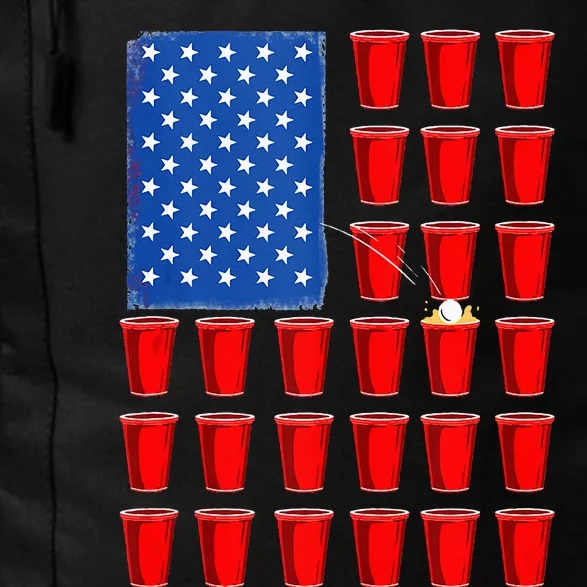 American Flag Beer Pong 4th Of July Drinking Daily Commute Backpack