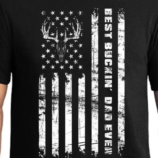 American Flag Best Buckin Dad Ever Gift Deer Hunter Gift Pajama Set