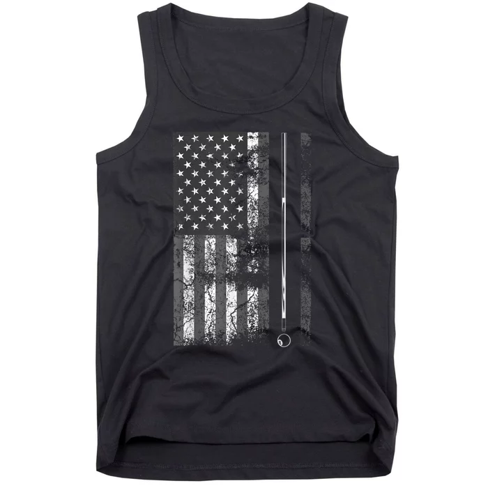 American Flag Billiard Stick Cute Table Game Funny USA Tank Top