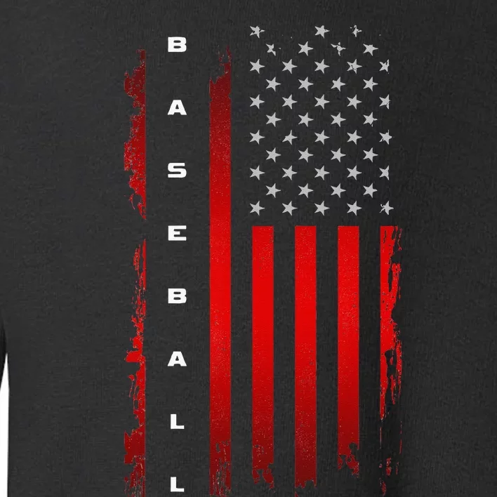 American Flag Baseball Apparel Baseball Toddler Sweatshirt