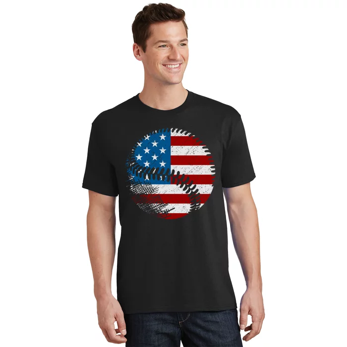 American Flag Baseball Baseball T-Shirt