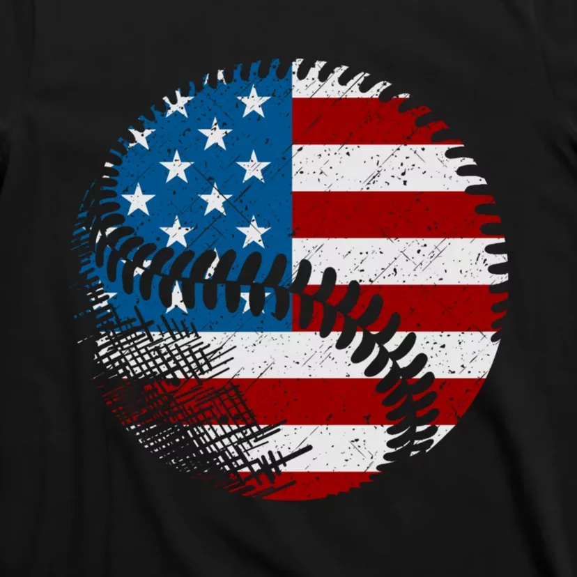 American Flag Baseball Baseball T-Shirt