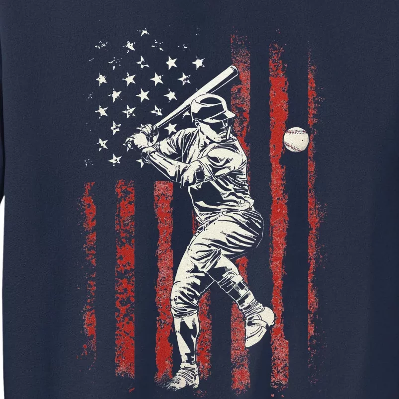 American Flag Baseball Team Gift Sweatshirt