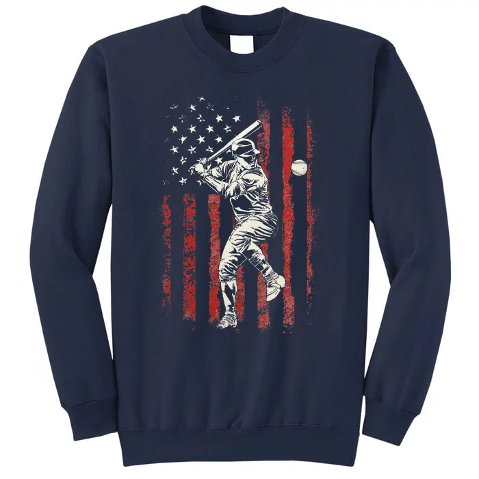 American Flag Baseball Team Gift Sweatshirt