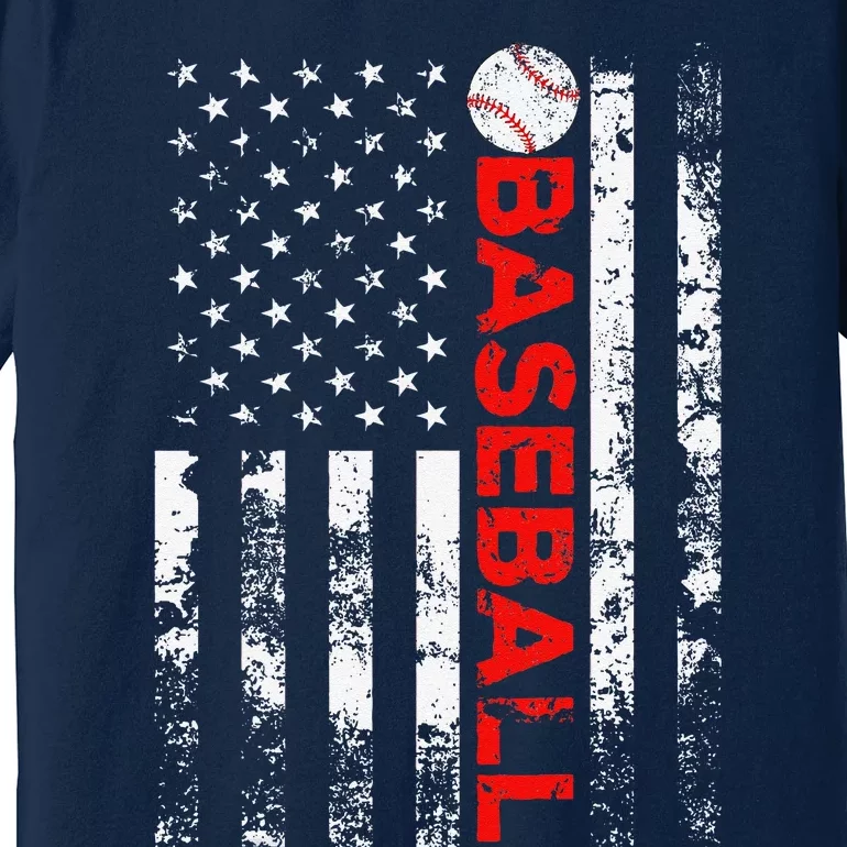 American Flag Baseball Team Gift Premium T-Shirt