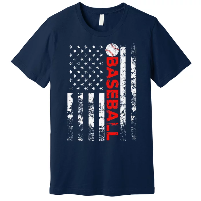 American Flag Baseball Team Gift Premium T-Shirt