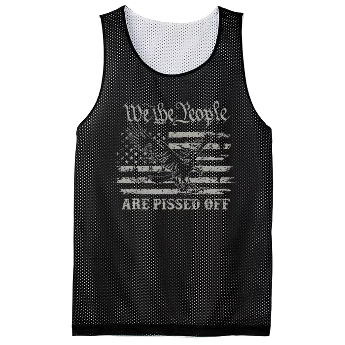 American Flag Bald Eagle We The People Are Pissed Off Mesh Reversible Basketball Jersey Tank