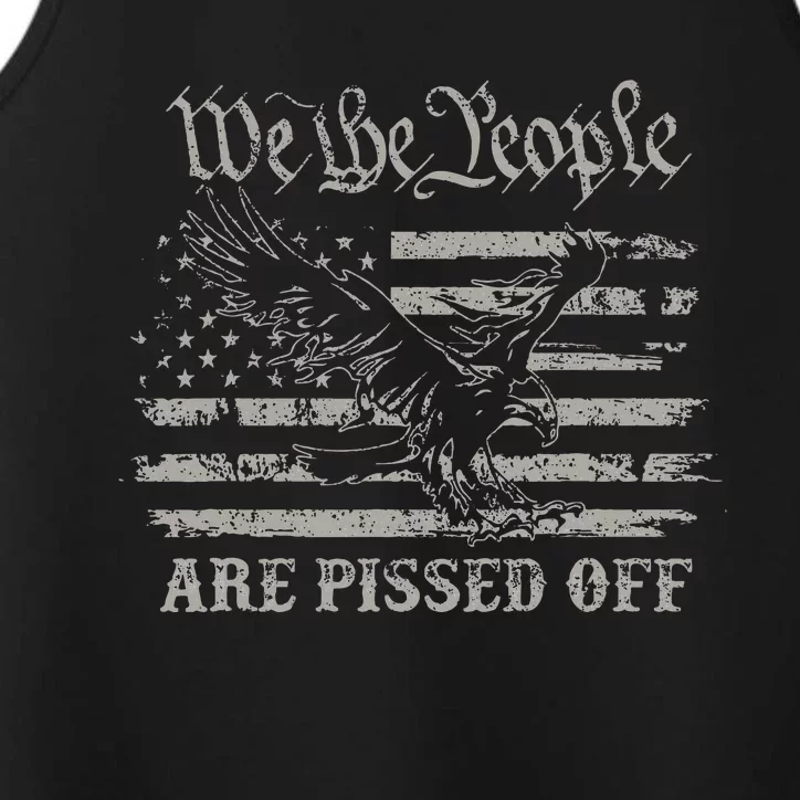 American Flag Bald Eagle We The People Are Pissed Off Performance Tank