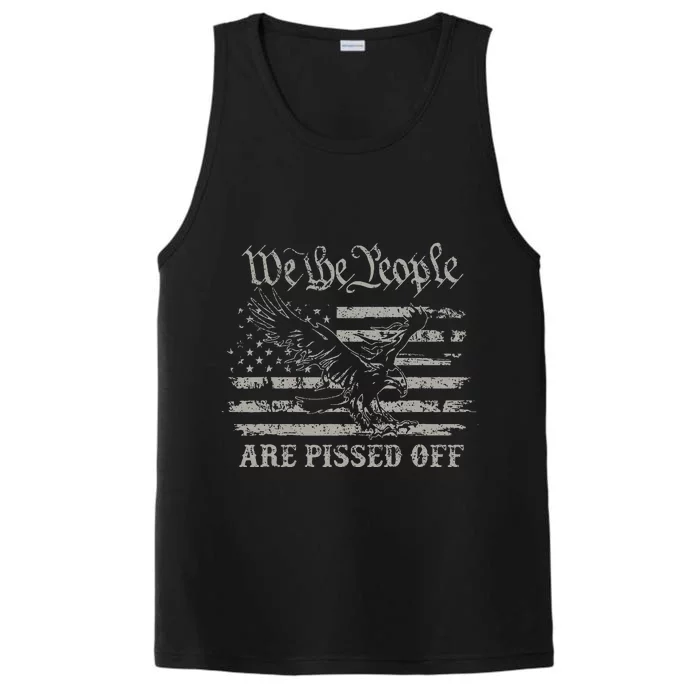 American Flag Bald Eagle We The People Are Pissed Off Performance Tank