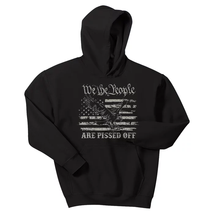 American Flag Bald Eagle We The People Are Pissed Off Kids Hoodie