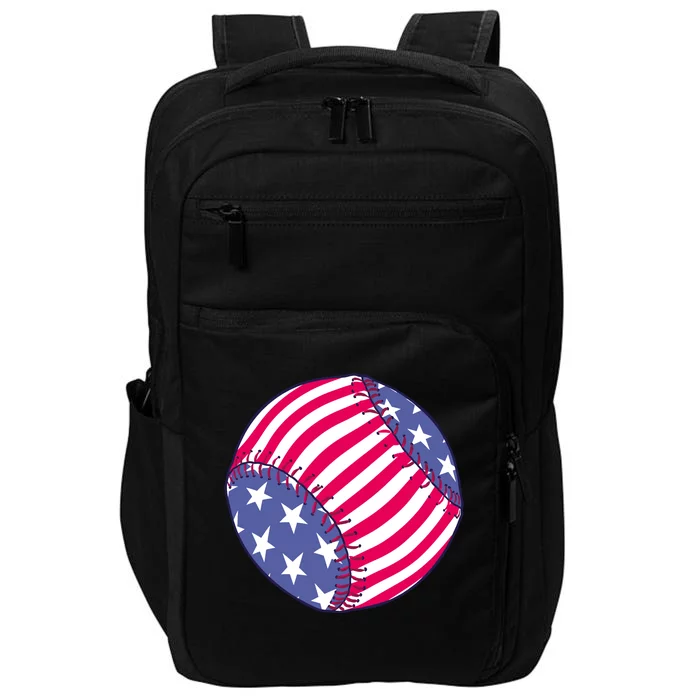 American Flag Baseball Lover Impact Tech Backpack