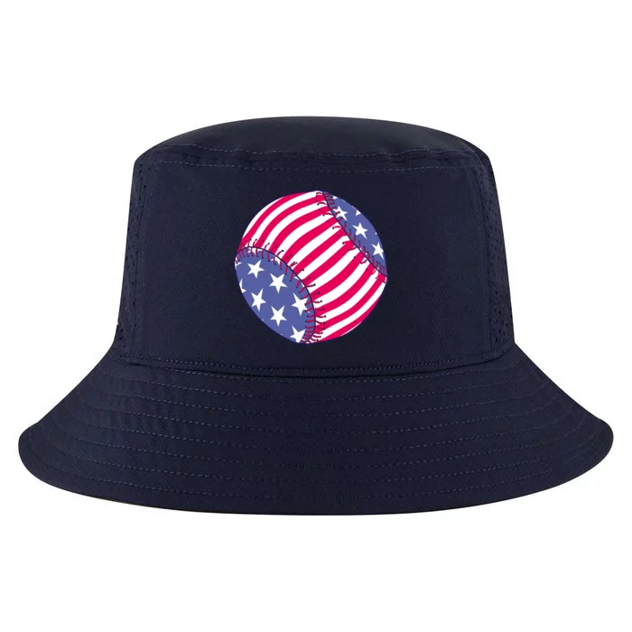 American Flag Baseball Lover Cool Comfort Performance Bucket Hat