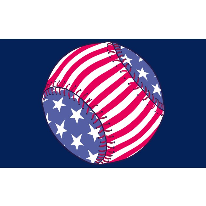 American Flag Baseball Lover Bumper Sticker