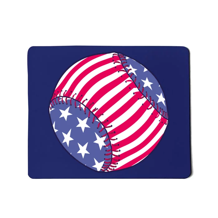 American Flag Baseball Lover Mousepad