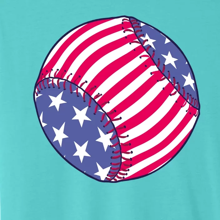 American Flag Baseball Lover ChromaSoft Performance T-Shirt