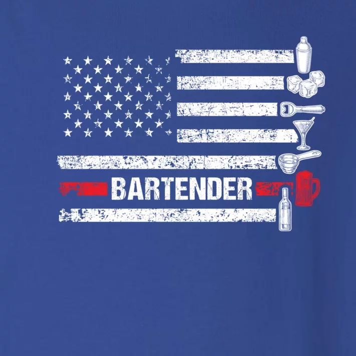 American Flag Bartending Bar Working Bartender Gift Toddler Long Sleeve Shirt