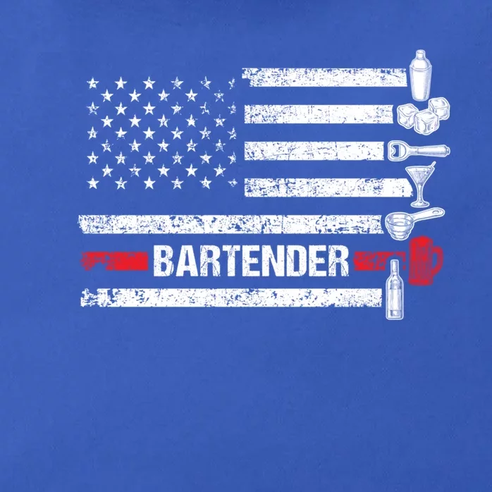 American Flag Bartending Bar Working Bartender Gift Zip Tote Bag