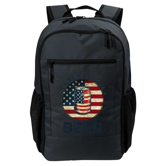 American Flag Beer Glass Its A Bad Day To Be A Bee.R Vintage Daily Commute Backpack