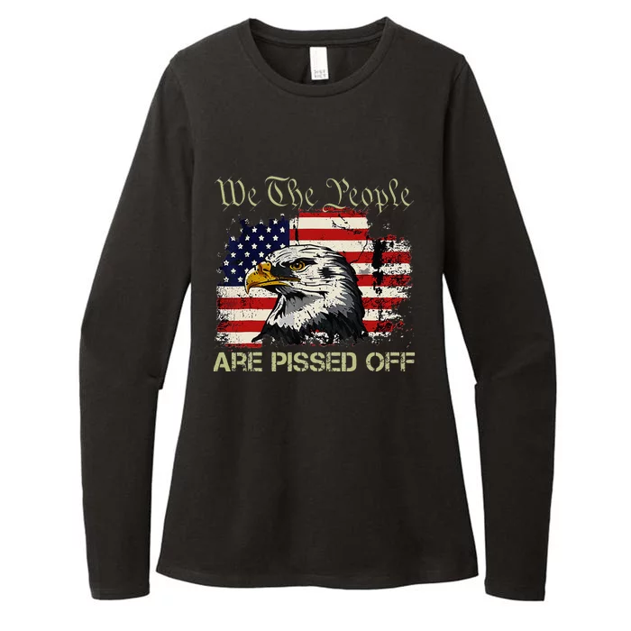 American Flag Bald Eagle We The People Are Pissed Off Womens CVC Long Sleeve Shirt