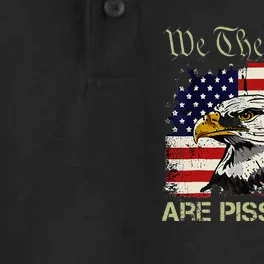 American Flag Bald Eagle We The People Are Pissed Off Dry Zone Grid Performance Polo